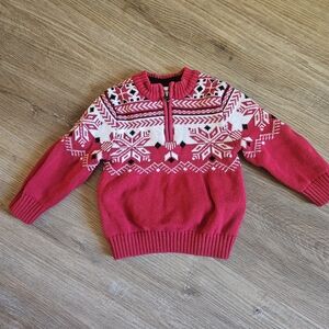 Hanna Andersson Red Holiday Sweater Size 80